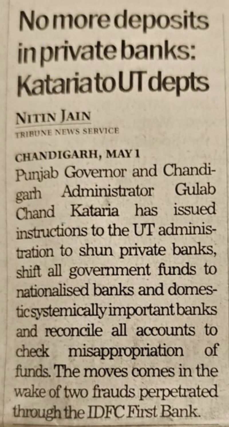 No more deposits in private banks